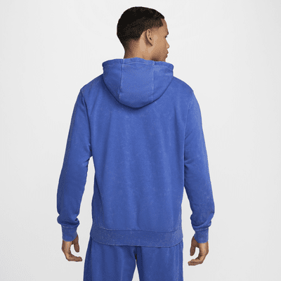 Felpa in French Terry con cappuccio e zip a tutta lunghezza Nike Football FC Barcelona Club da uomo – Terza