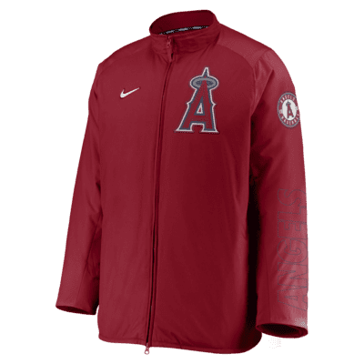 Chamarra de cierre completo para hombre Nike Dugout (MLB Los Angeles Angels)