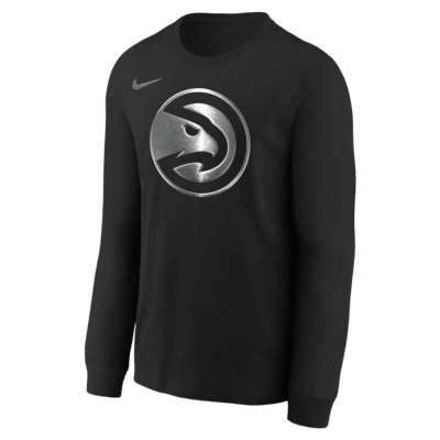 Atlanta Hawks Courtside Big Kids' Nike NBA Boxy Long-Sleeve T-Shirt