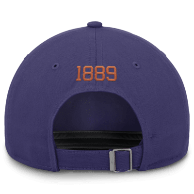 Gorra ajustable universitaria Nike Dri-FIT para hombre Clemson Tigers Legacy Club