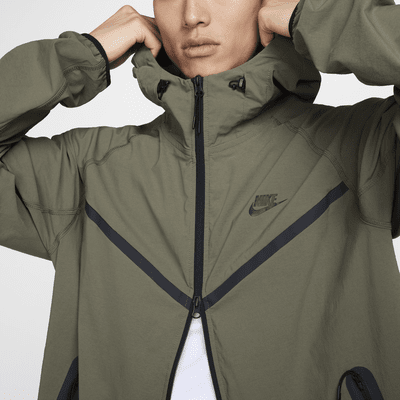 เสื้อแจ็คเก็ตซิปยาวแบบทอผู้ชาย Nike Tech Windrunner