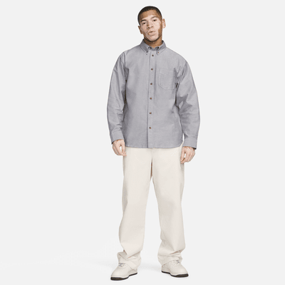 Nike Life Men's Long-Sleeve Oxford Button-Down Shirt