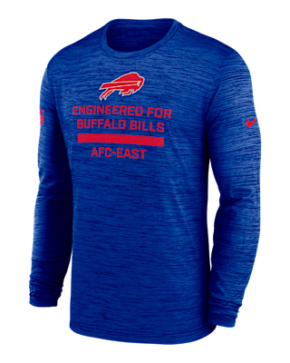 Мужская футболка Buffalo Bills Sideline Team Issue Velocity Nike Dri-FIT NFL Long-Sleeve