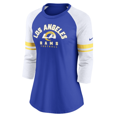 Nike Fashion (NFL Los Angeles Rams) Women's 3/4-Sleeve T-Shirt.