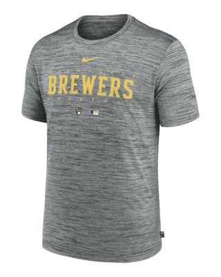 Nike Men's Milwaukee Brewers Authentic Collection City Connect Velocity T-Shirt - L Each