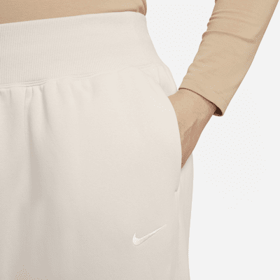 Nike Sportswear Phoenix Fleece-sweatpants med høj talje og brede ben til kvinder (plus size)