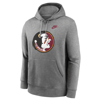 Sudadera con gorro sin cierre universitaria Nike para hombre Florida State Seminoles Legacy Club Primary Logo