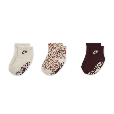 Nike Leopard Gripper Socks Box Set (3 Pairs)