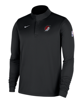 Мужские  Portland Trail Blazers Nike Dri-FIT NBA 1/4-Zip Long-Sleeve Top