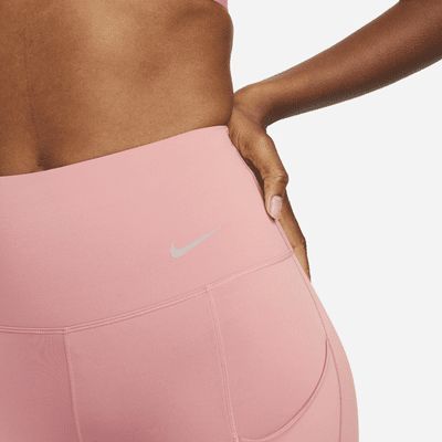 Leggings de tiro alto de 7/8 de sujeción firme con bolsillos para mujer Nike Go