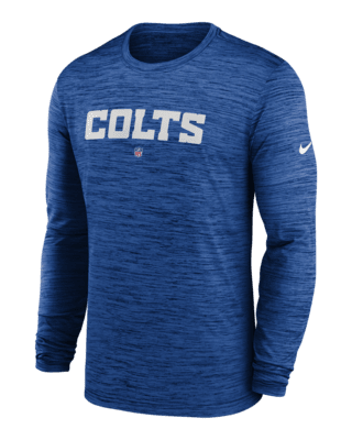 Men's Nike Anthracite Indianapolis Colts Velocity Long Sleeve T-Shirt Size: Small