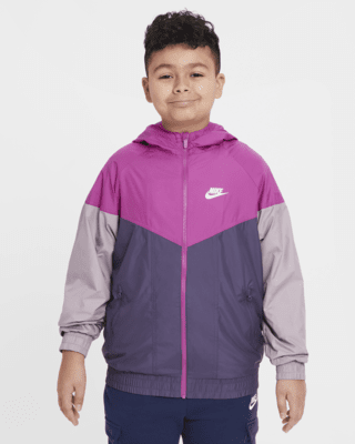 Подростковая куртка Nike Sportswear Windrunner Big Kids' Hooded Repel (Extended Size) для бега