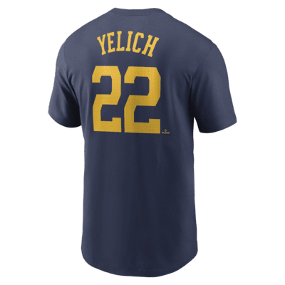 Christian Yelich Milwaukee Brewers Fuse Men's Nike MLB T-Shirt