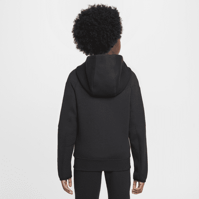 Hoodie de futebol com fecho completo Nike Tech Fleece Paris Saint-Germain Júnior (Rapaz)