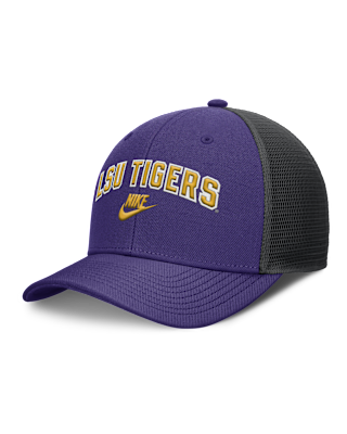 Мужские  LSU Legacy Arch Rise Nike Dri-FIT College Trucker Adjustable Hat