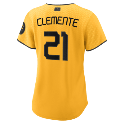 MLB Pittsburgh Pirates City Connect (Roberto Clemente) Women's Replica  Baseball Jersey.