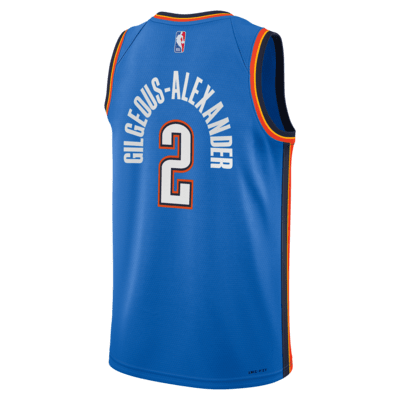 Shai Gilgeous-Alexander Oklahoma City Thunder 2024/25 Icon Edition Big Kids' Nike NBA Swingman Jersey