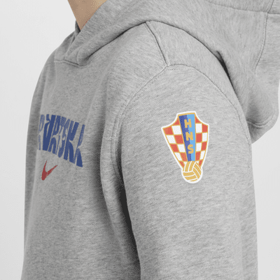 Fotbollshuvtröja Kroatien Club Fleece Nike för ungdom