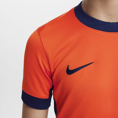 Camisola de futebol de réplica Nike Dri-FIT do equipamento principal Stadium Países Baixos (equipa masculina) 2024/25 Júnior