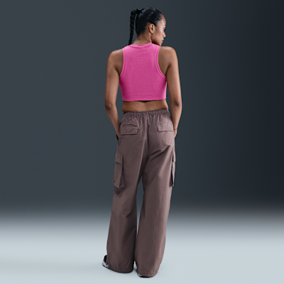 Camiseta de tirantes de tela de canalé pequeña ajustada cropped para mujer Nike Sportswear Chill Knit