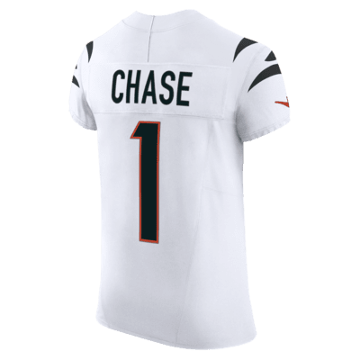 Jersey de fútbol americano Nike Dri-FIT de la NFL Elite para hombre Ja'Marr Chase Cincinnati Bengals