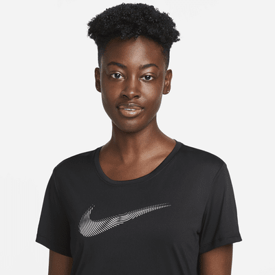 Nike Dri-FIT Swoosh Hardlooptop met korte mouwen voor dames