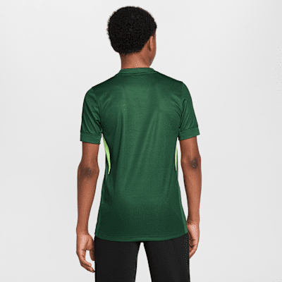 Haut de foot à manches courtes Replica Nike Dri-FIT VfL Wolfsburg 2025/2026 Stadium Domicile pour ado