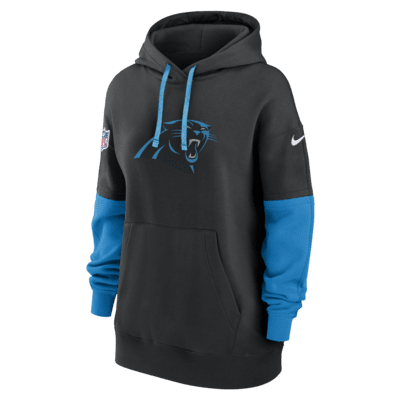 Sudadera con gorro sin cierre Nike de la NFL para mujer Carolina Panthers Sideline Essential