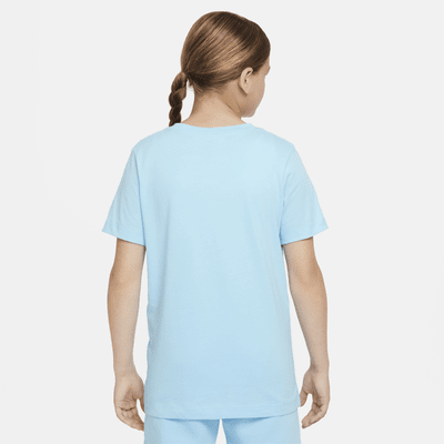 Playera de algodón para niños talla grande Nike Sportswear