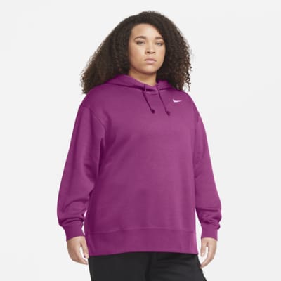 pink nike hoodie plus size