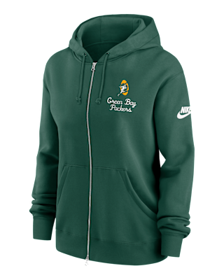 Женское худи Green Bay Packers Phoenix Rewind Nike NFL Full-Zip Hoodie