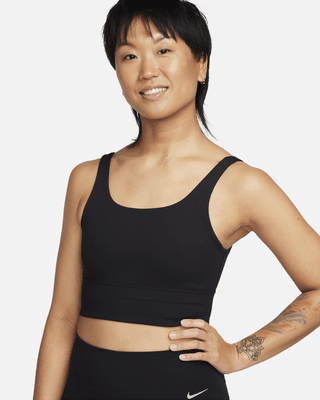 Женские  Nike Zenvy Rib Light-Support Non-Padded Longline Sports Bra