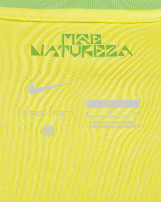 Nike Womens Brazil 23/24 Dri-Fit Stadium SS Home Shirt - Dynamic  Yellow/Green Spark/Green Spark - Womens Replica