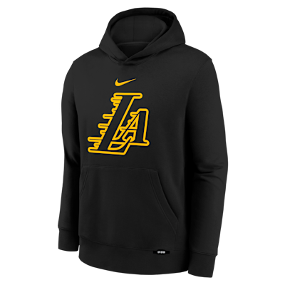 Sudadera con gorro de tejido Fleece para niños talla grande de los Los Ángeles Lakers Club Fleece City Edition