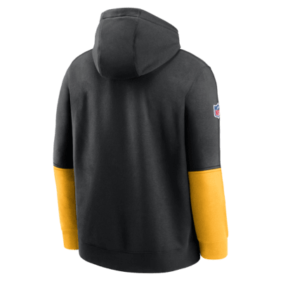 Sudadera con gorro sin cierre de la NFL Nike para hombre Pittsburgh Steelers Sideline Team Issue Club