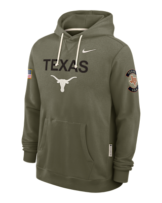 Мужское худи Texas 2025 Military Appreciation Nike Dri-FIT College Pullover Hoodie