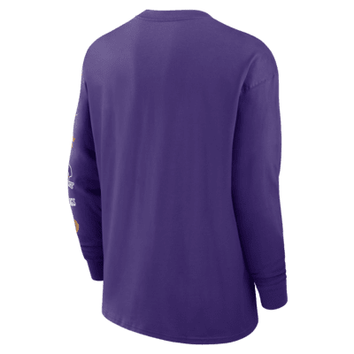 Playera de manga larga Nike de la NFL para hombre Minnesota Vikings Rewind Max90 Pocket