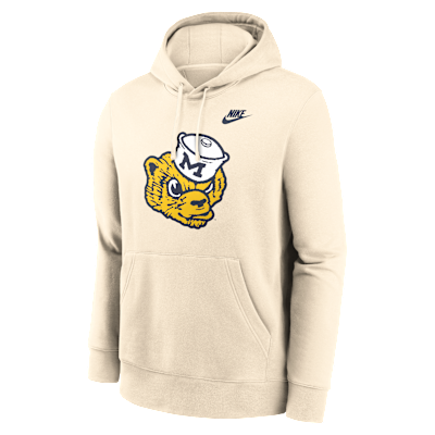 Michigan Wolverines Natural Vault Logo Men's Nike College Pullover Hoodie