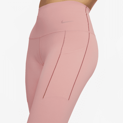 Leggings cortos de cintura alta y soporte medio con bolsillos para mujer Nike Universa