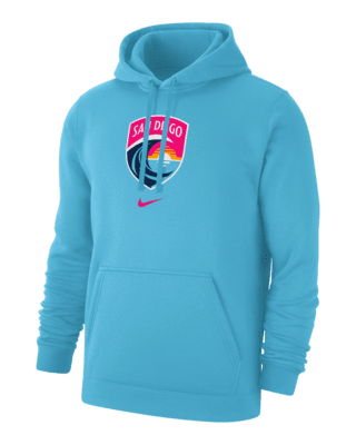 Мужское худи San Diego Wave FC Club Fleece Nike NWSL Pullover Hoodie