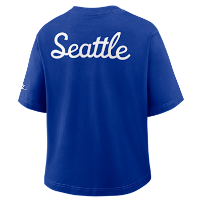 Seattle Seahawks Rewind Pocket Boxy Women's Nike NFL T-Shirt