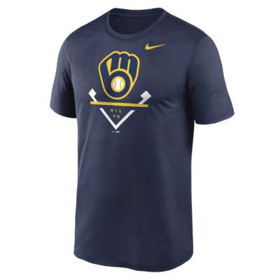 Nike Men's Navy Milwaukee Brewers Icon Legend Performance T-Shirt