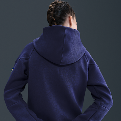 FC Barcelona Tech Windrunner Nike Fußball-Hoodie mit durchgehendem Reißverschluss (Damen)