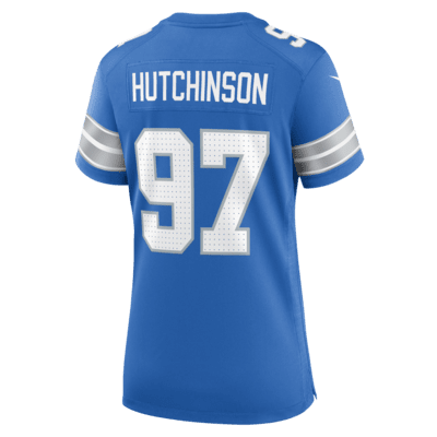 Jersey de fútbol americano Nike de la NFL Game para mujer Aidan Hutchinson Detroit Lions