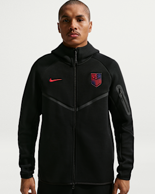 Мужское худи USMNT Tech Fleece Windrunner Nike Soccer Full-Zip Hoodie для бега