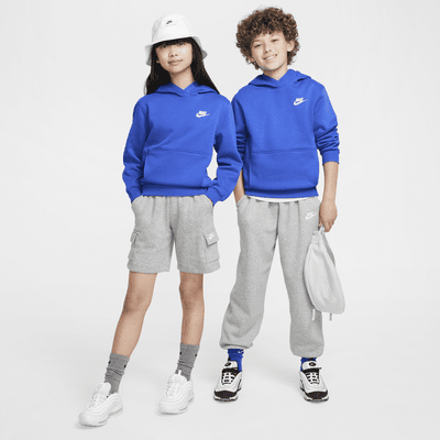 Nike Sportswear Club fleece-hettegenser til store barn