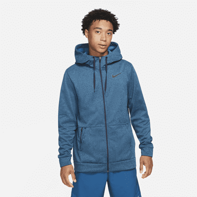 Nike Mens L Therma-Fit Geo-Print Logo Hoodie Sweatshirt Zip
