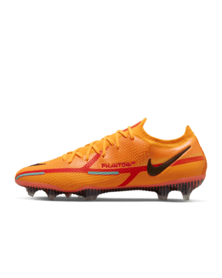 nike orange and black soccer shoes