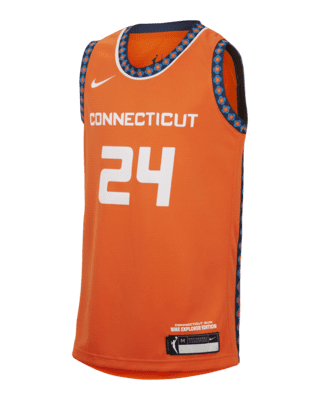 Подростковые джерси DeWanna Bonner Connecticut Sun 2024 Explorer Edition Big Kids' Nike Dri-FIT WNBA Swingman Jersey