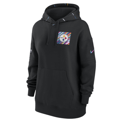 Women's Nike Black Pittsburgh Steelers 2022 NFL Crucial Catch Therma Performance Pullover Hoodie Size: Small